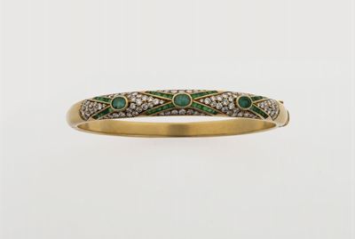 Bangle con Smeraldi e Diamanti