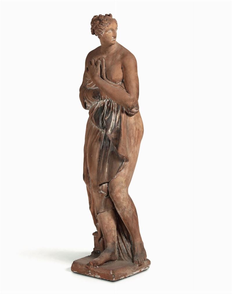 Venere Italica in terracotta di gusto neoclassico, plastificatore del XIX secolo  - Auction Fine Art - Cambi Casa d'Aste