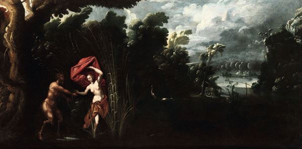 Scuola fiamminga del XVII secolo Pan e Siringa