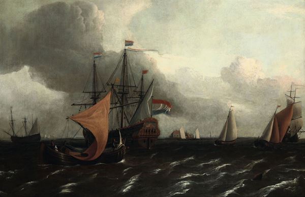 Pieter Coopse (? - 1673/77), seguace di Marina con velieri