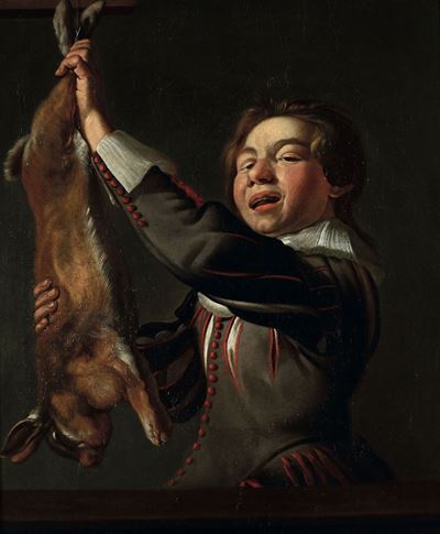 Christian Gillisz Van Couwenbergh (1604 - 1667)ragazzo con Lepre