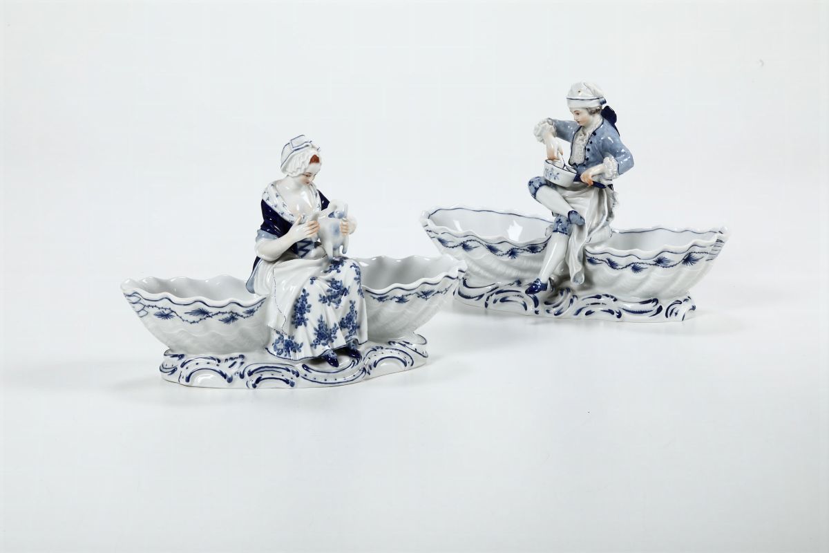 Coppia di Porta Spezie Meissen, Terzo Quarto del XX Secolo