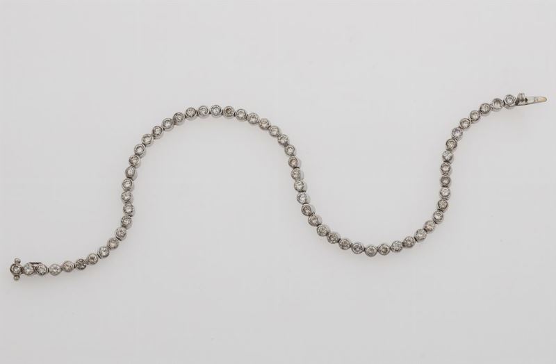 Diamond line bracelet  - Auction Jewels - Cambi Casa d'Aste