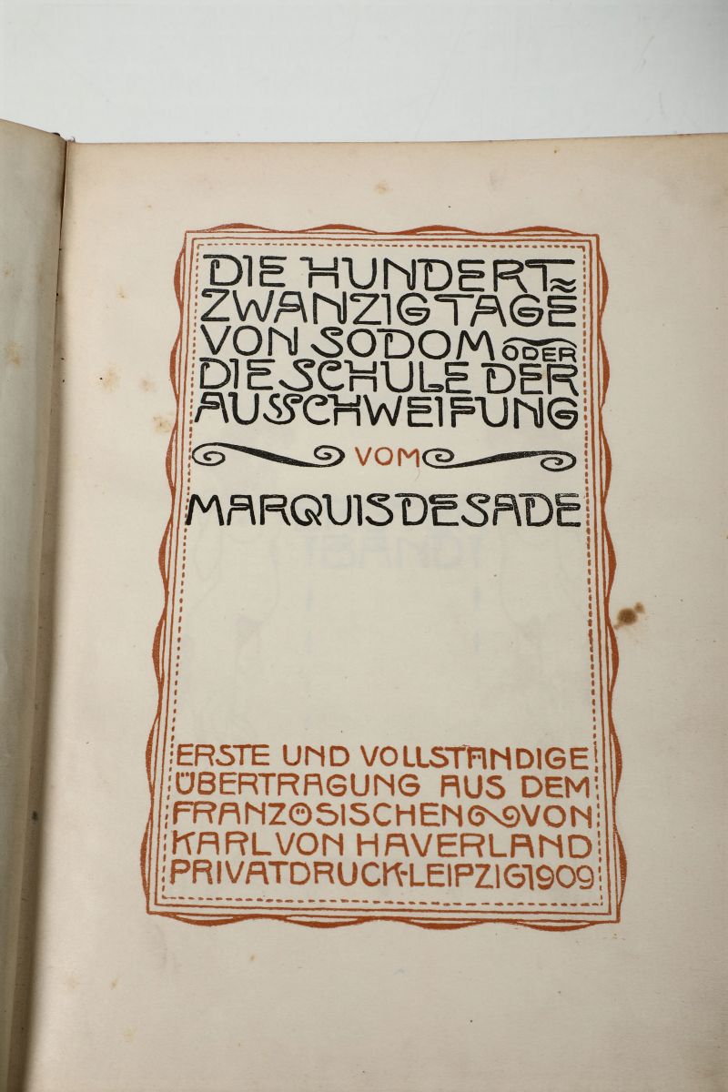 Marquis De Sadedie Hundert Zwanzigtage Vom Sodom Oder Die Schule Der Ausschweifung Vom Marquis De...