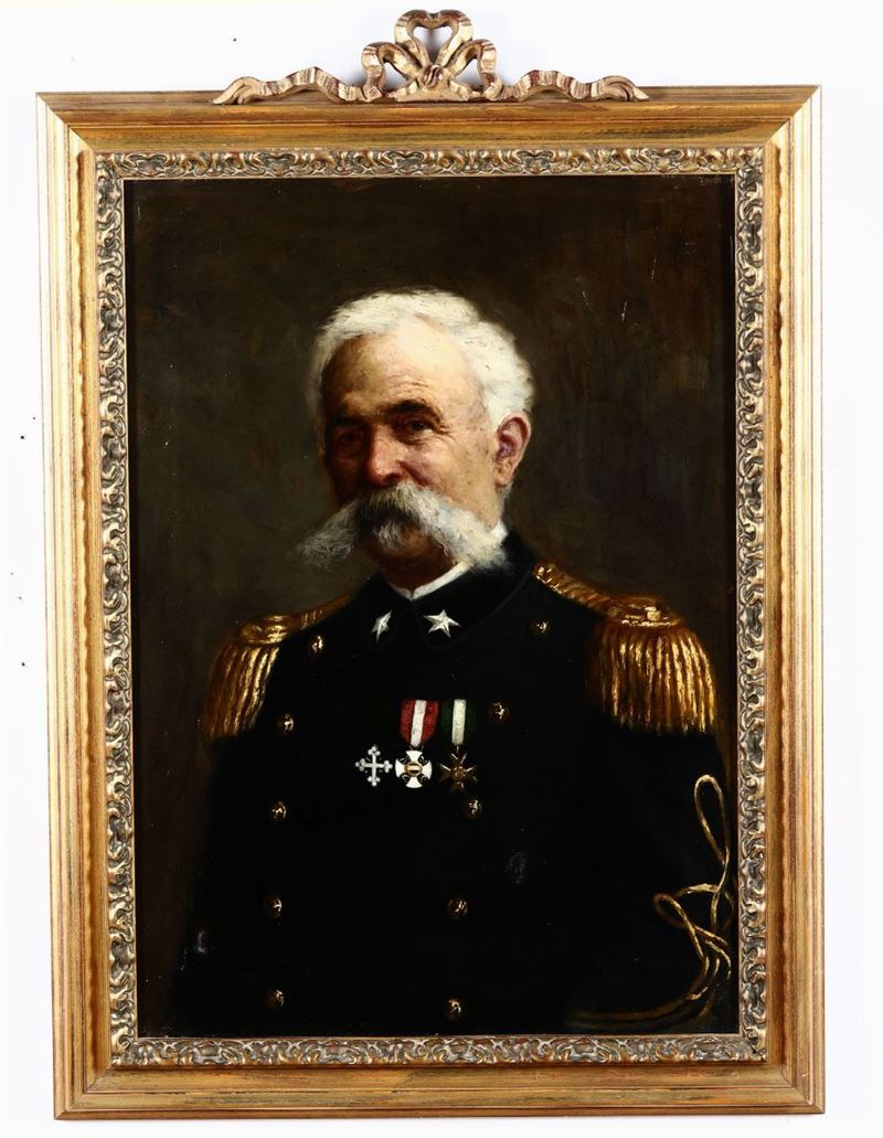 Pittore del XIX secolo Ritratto di militare  - Auction Paintings - Cambi Casa d'Aste
