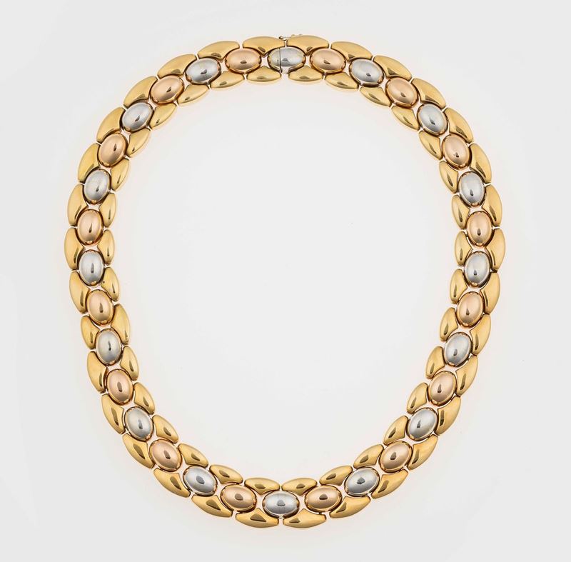 Three colour gold necklace  - Auction Fine Jewels - II - Cambi Casa d'Aste
