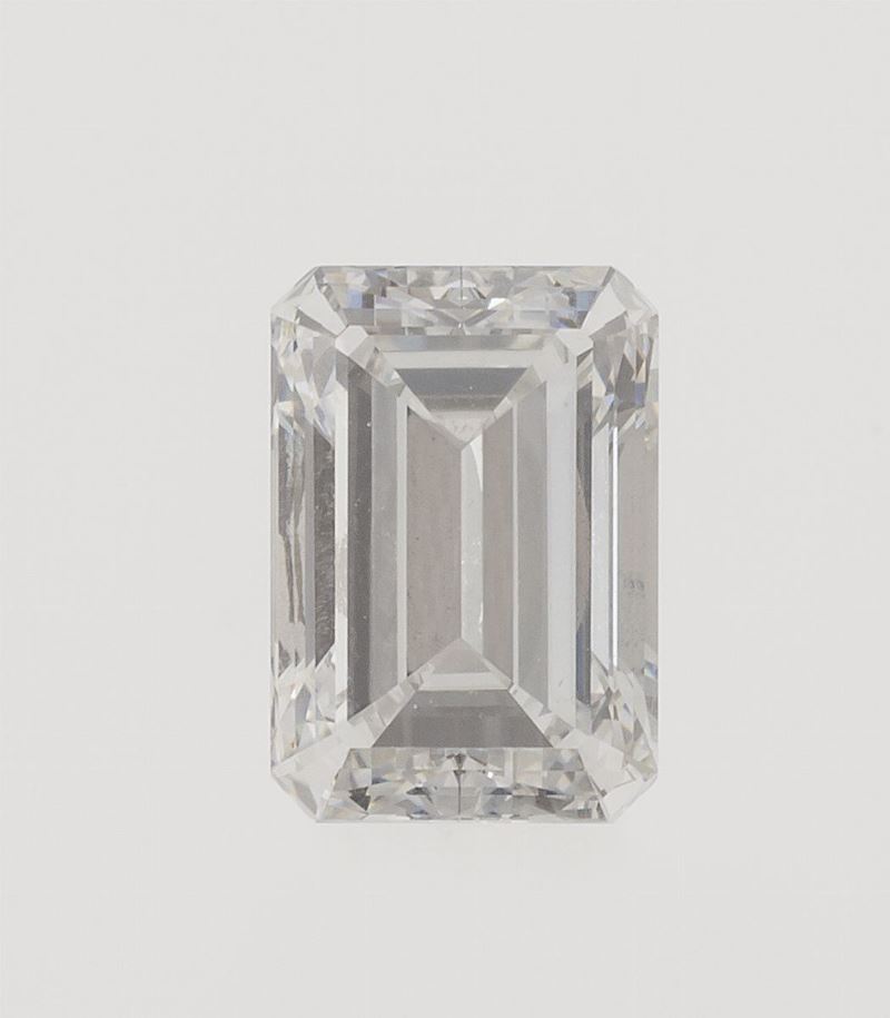 Unmounted emerald-cut diamond weighing 6.07 carats  - Auction Fine Jewels - II - Cambi Casa d'Aste