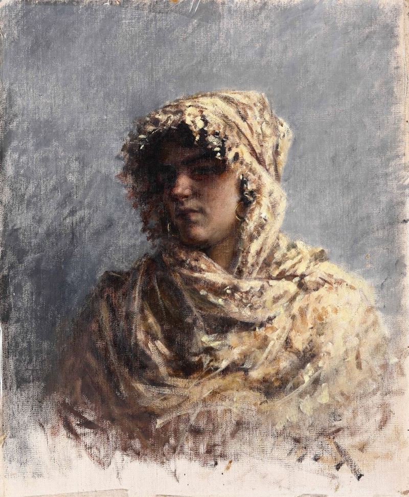 Rubens Santoro (1859-1942), attr. La zingara  - Asta Dipinti del XIX e XX secolo - Cambi Casa d'Aste