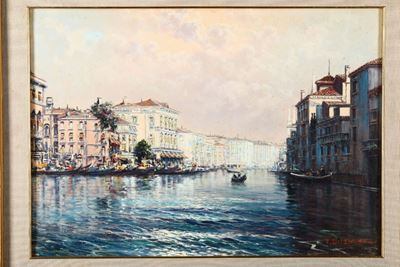 Ferdinando del Basso (1897 - 1971)veduta di Venezia
