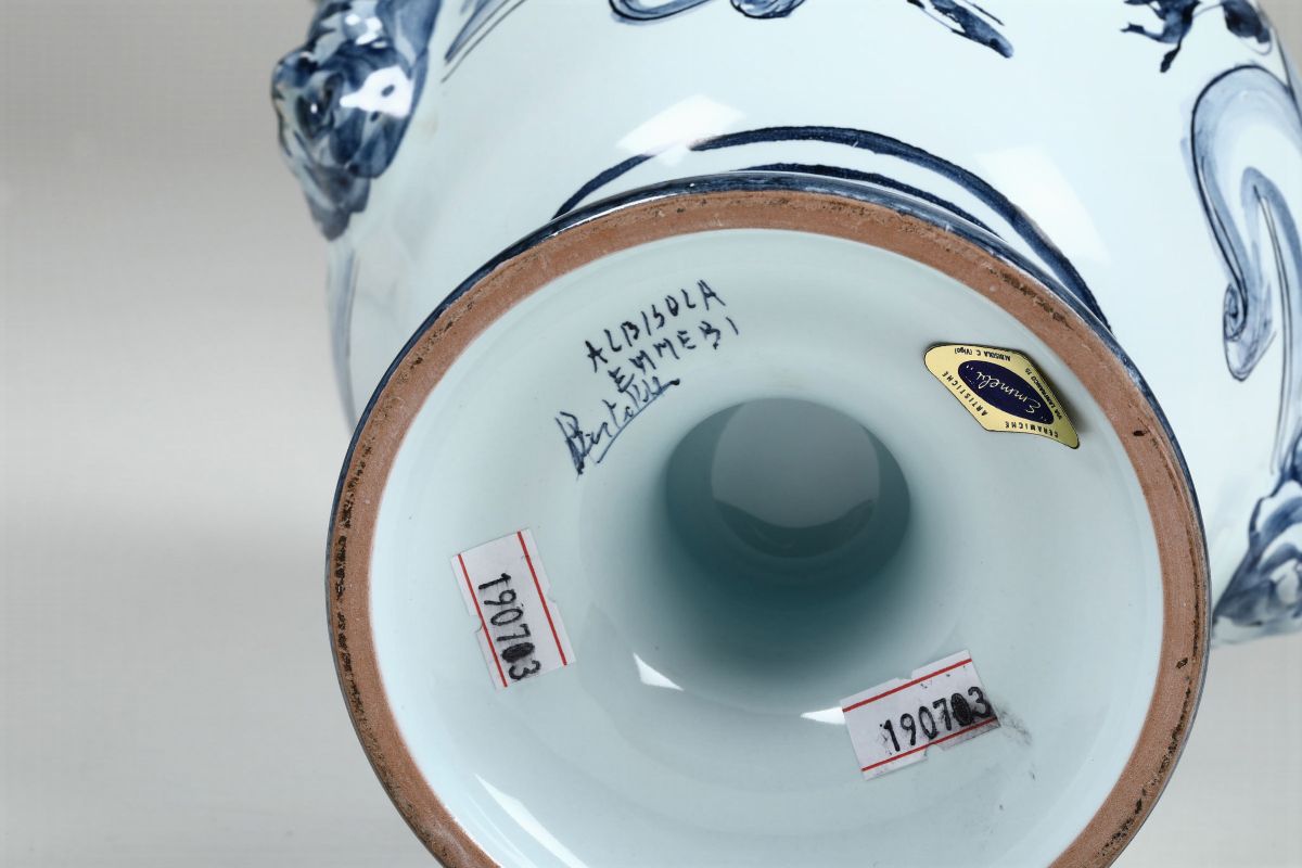 Vaso Biansato Albisola, Bottega Emmebi, XX Secolo