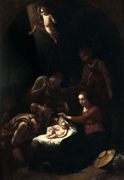 Adriaen Van De Werff (kralingen, 21 Gennaio 1659 – Rotterdam, 12 Novembre 1722)adorazione dei Pas...