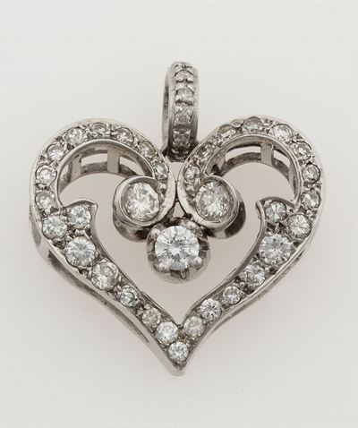 Pendente Cuore con Diamanti