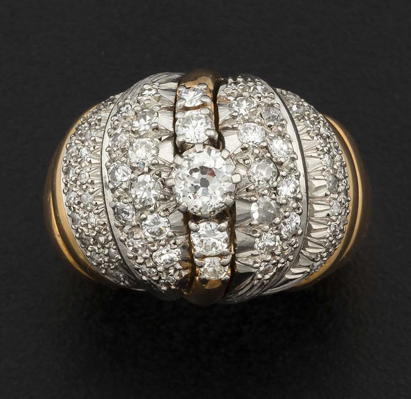 Diamond and gold ring  - Auction Fine Coral Jewels - I - Cambi Casa d'Aste
