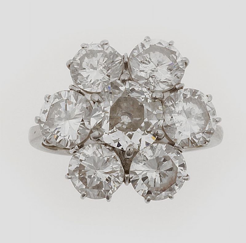 Anello con diamanti di vecchio taglio  - Asta Fine Coral Jewels - I - Cambi Casa d'Aste