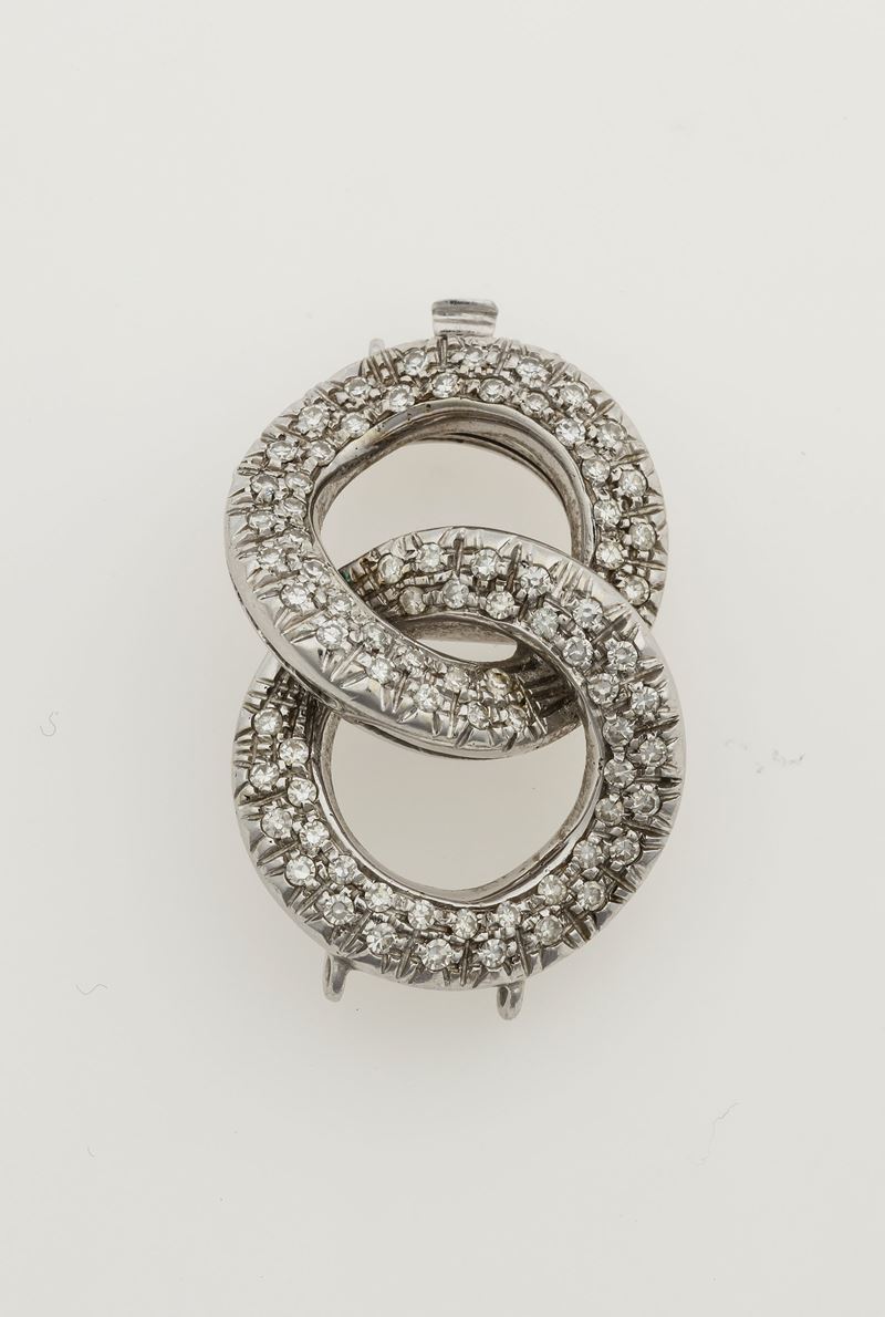 Diamond and gold clasp  - Auction Jewels - Cambi Casa d'Aste