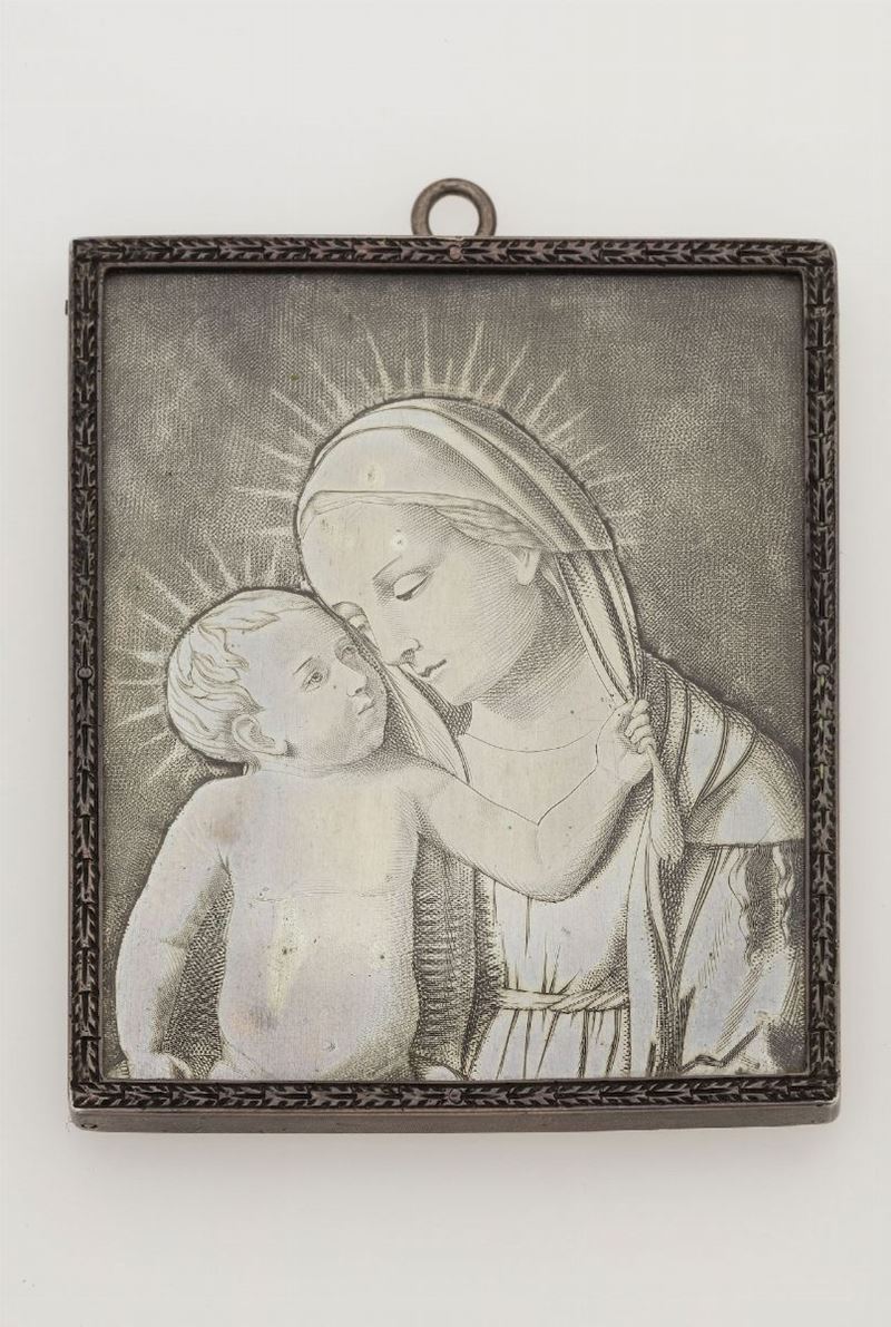 Silver miniature. Signed Buccellati Buccellati. Madonna con Bambino  - Auction Jewels - Cambi Casa d'Aste
