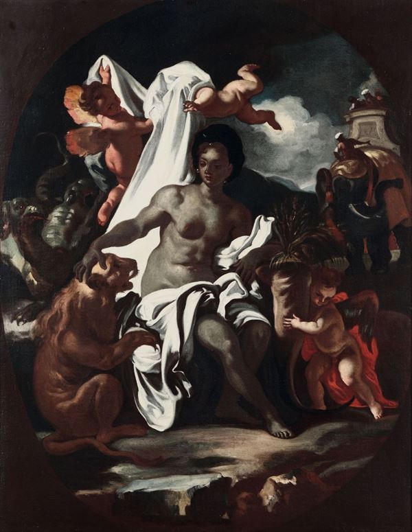 Francesco Solimena (Canale di Serino 1657 - Napoli 1747) Allegoria dell'Africa