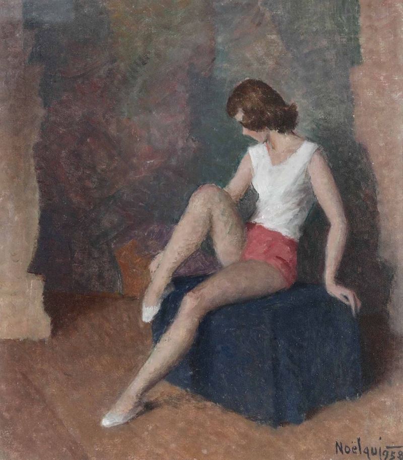 Noel Quintavalle, Noelqui (1893-1977) Ballerina, 1958  - Auction Paintings of the XIX and XX centuries - Cambi Casa d'Aste