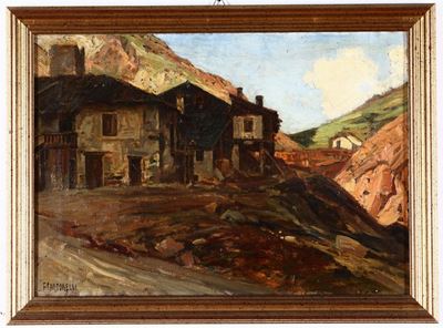 Francesco Sartorelli (1856-1939)paesaggio Montano