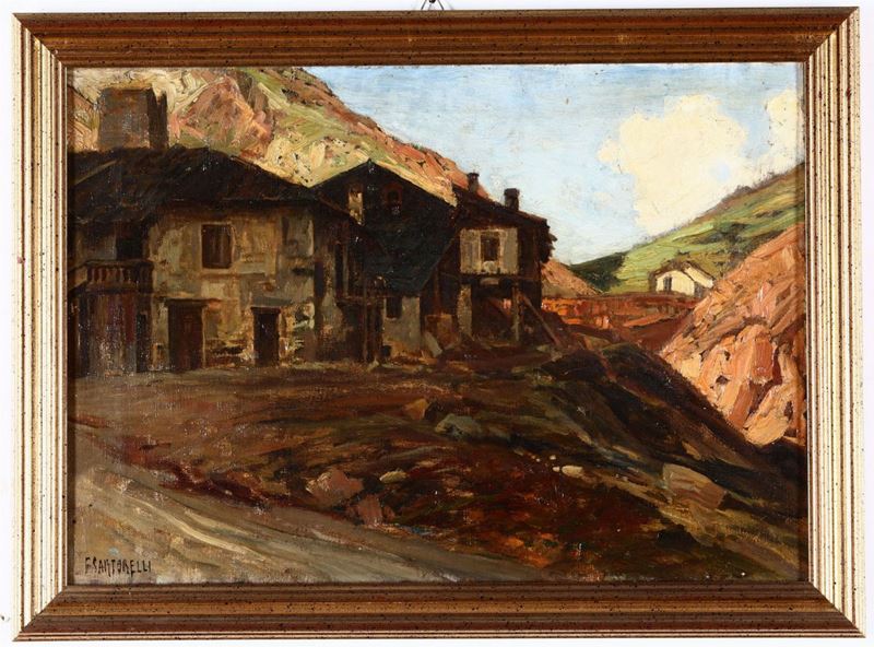 Francesco Sartorelli (1856-1939) Paesaggio montano  - Asta Pittura - Cambi Casa d'Aste