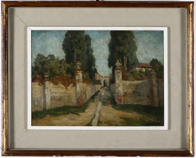 Carlo Sartorelli (1896 - 1956) Villa Crivelli, Inverigo  - Auction Paintings - Cambi Casa d'Aste