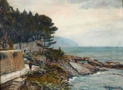 Berto Ferrari (1887 - 1965)mattino di Primavera sul Mare, 1947