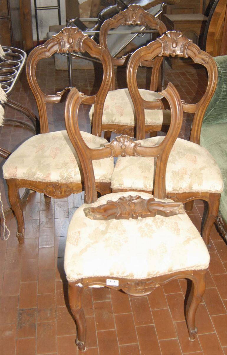 Quattro sedie Luigi Filippo  - Auction OnLine Auction 11-2012 - Cambi Casa d'Aste