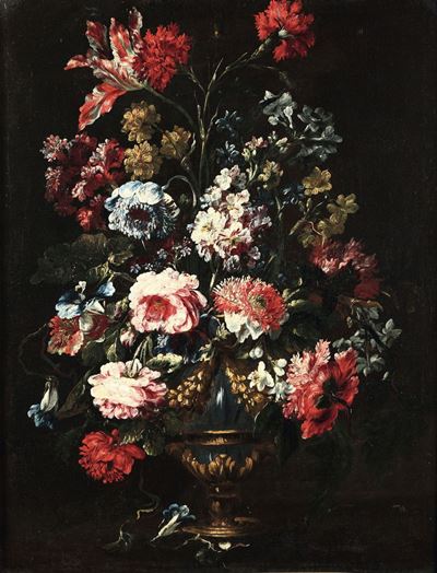 Andrea Scacciati (firenze 1642 - 1710), Attribuiti Anature Morte con Vaso di Fiori
