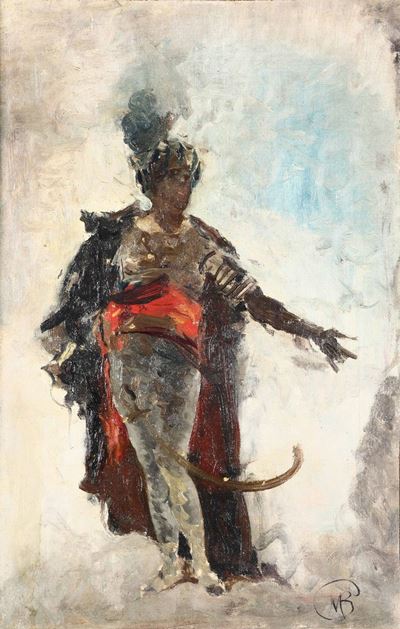 Mosè Bianchi (1840-1904)figura di Arabo