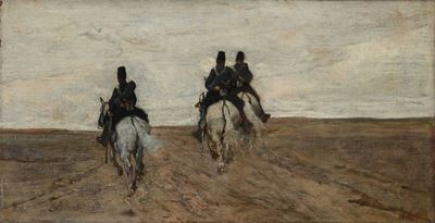 Giovanni Fattori (1825 - 1908)tre Cavalieri