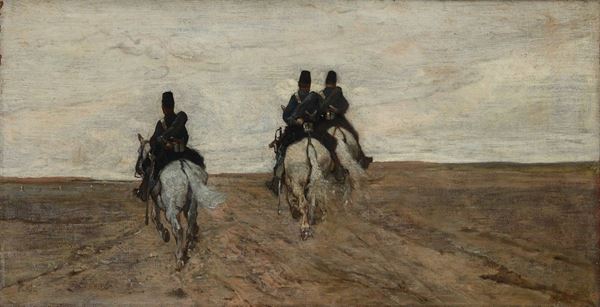 Giovanni Fattori (1825 - 1908) Tre cavalieri