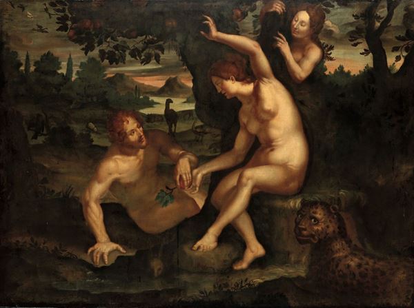 Scuola lombarda del XVII secolo Adamo ed Eva