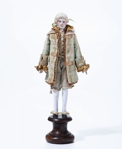 Gentiluomo Settecentesco in Legno e Tessuto, XIX-XX Secolo
