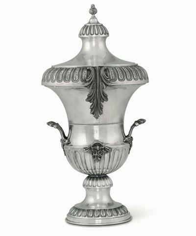 Vaso in Argento. Firenze Seconda Metà del XX Secolo. Argentiere Mario Sorelli