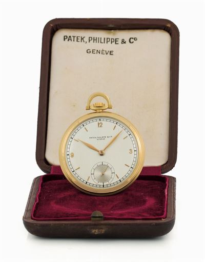 Patek Philippe, & Cie, Geneve, No. 826561, Cassa No. 504179. Orologio da Tasca, in Oro Giallo 18k...