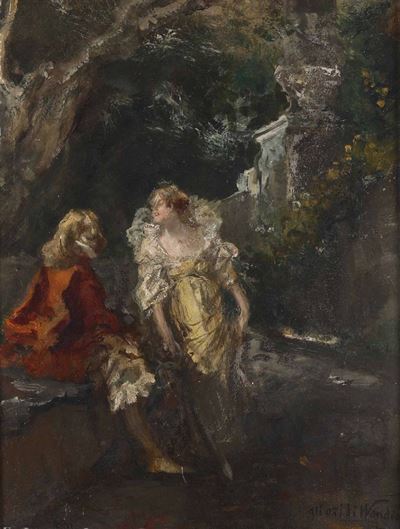 Pompeo Mariani (1857 - 1927)i Capricci di Van Dyck