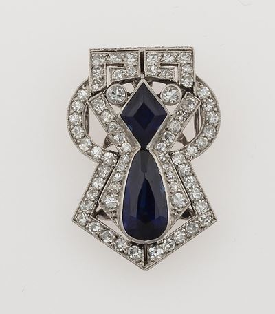 Clip con Diamanti e Zaffiri