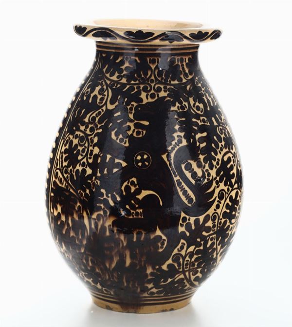 Grande vaso Albisola, Fabbrica di Ceramiche d'Arte Tradizionali e Moderne Giuseppe Mazzotti, primi decenni del XX secolo
