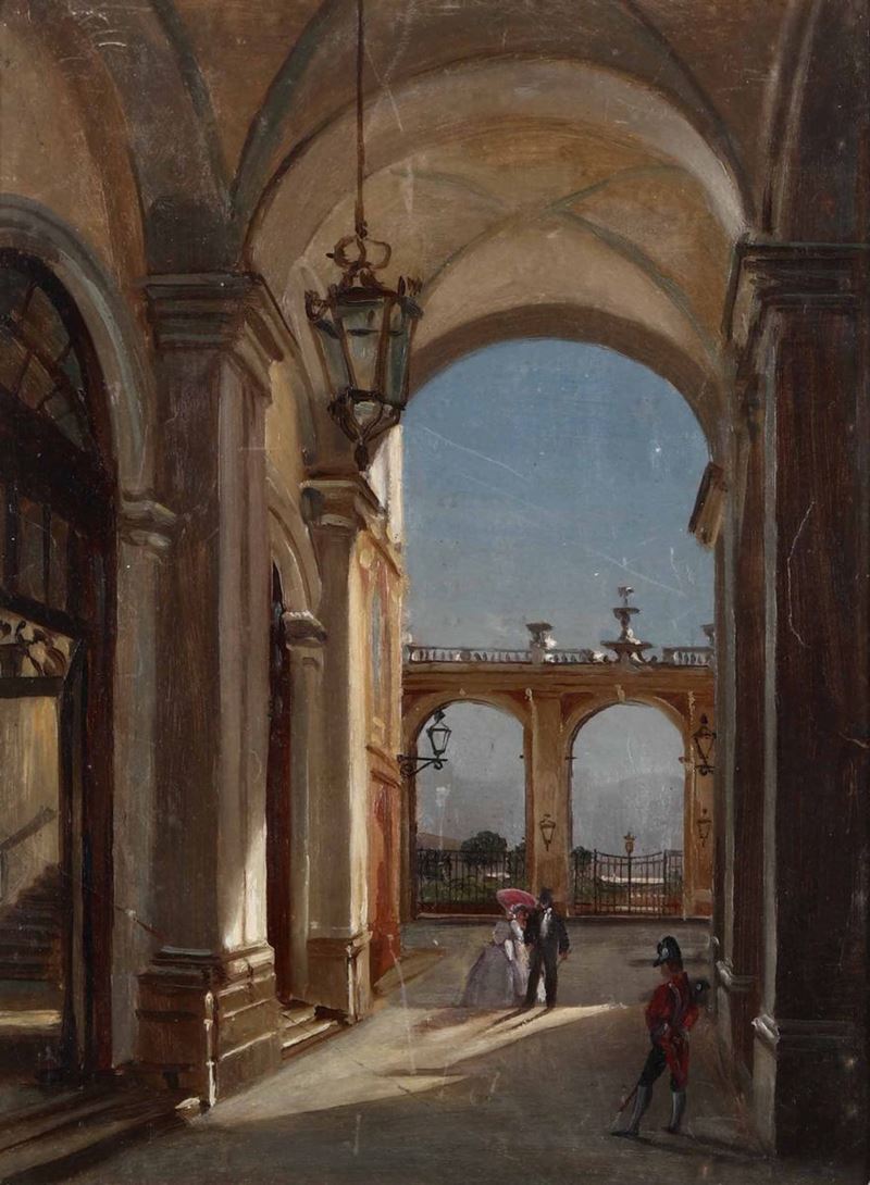 Pasquale Domenico Cambiaso (1811-1894) Palazzo reale  - Asta Dipinti del XIX e XX secolo - Cambi Casa d'Aste