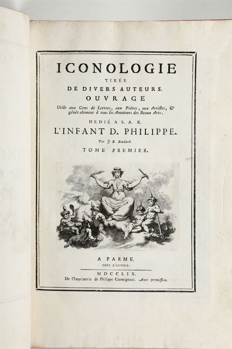 Boudard, J.b.iconologie Tirée De Divers Auteurs..a Parme,chez L'auteur,1759