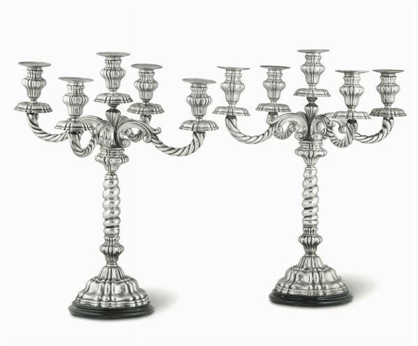 Two candle holders, Cesa Italy, 1900s