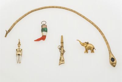 Lotto Composto da Bracciale Snake con Zaffiro e Tre Pendenti