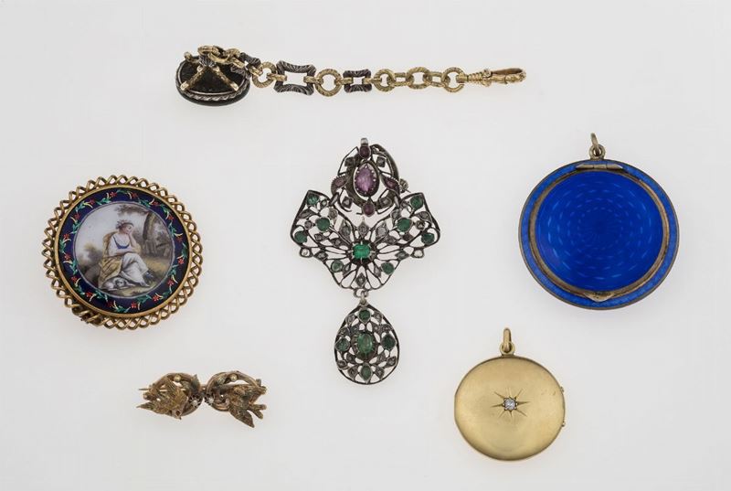 Group of gold and silver jewels  - Auction Jewels - Cambi Casa d'Aste