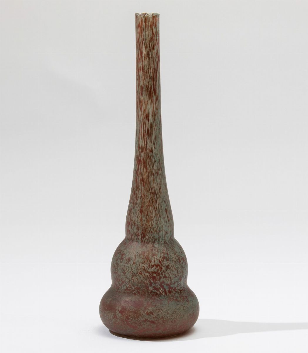 Vaso Solifleur in Vetro Screziato.