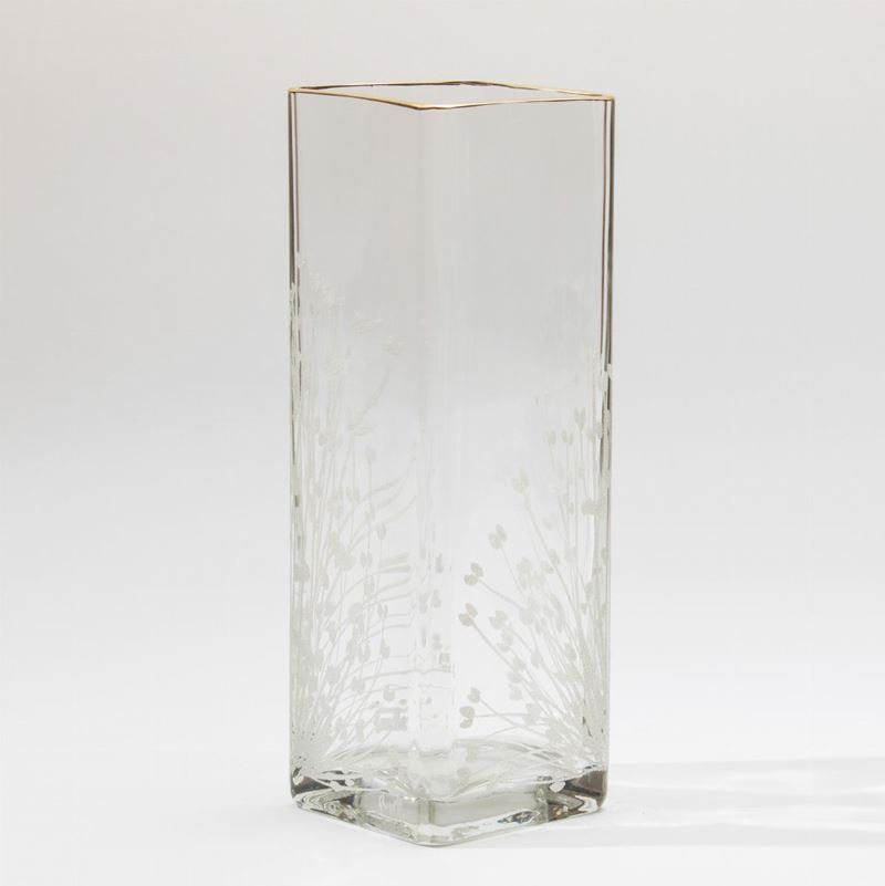 Vaso vetro RIGHT base quadrata 32H