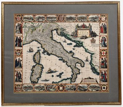 Jodocus,hondiusnova Italiae Delineatio..amsterdam, sec.XVII..