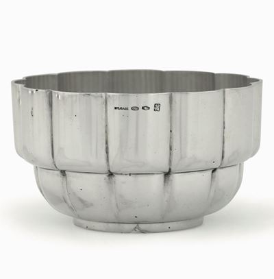 Ciotola in Argento Titolo 925 Sbalzato, Maison Bulgari Roma 1974, Argentiere Aldo Vitali
