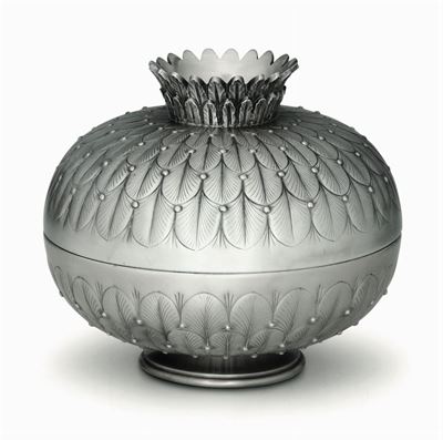 Bomboniera in Argento con Interno Dorato, Argentiere Silva Giuseppe, Milano XX Secolo