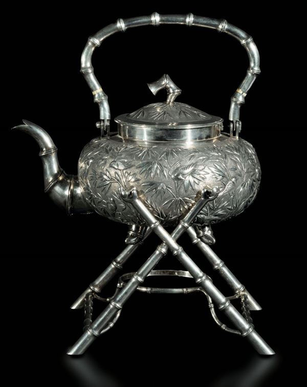 A silver samovar, China, 20th century