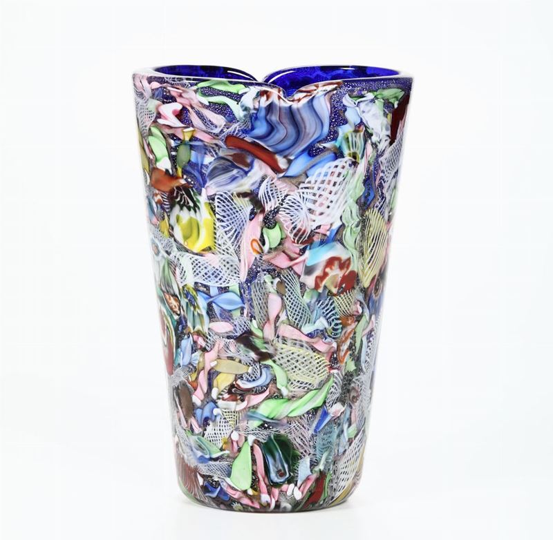 Seguso. Vaso in vetro decorato, anni '50  - Auction 20th Century Arts - Cambi Casa d'Aste